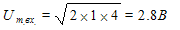 Times New Roman&#13;12&#13;16777215&#13;0&#13;U_m.. = sqrt(2\xx 1\xx 4) = 2.8 &#13;&#10;