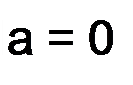  : a = 0